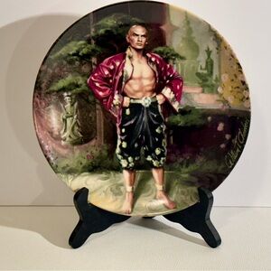 1985 Knowles “Of a Puzzlement” William Chambers Art Plate Male Figure 8.5”